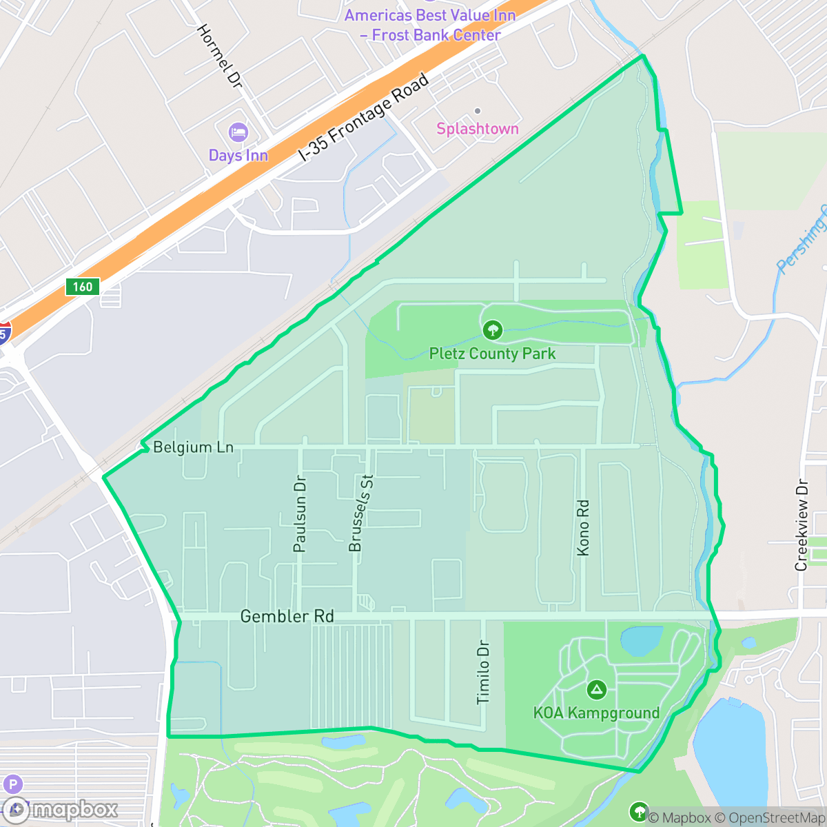 Map showing the location of United Homeowners, San Antonio, TX