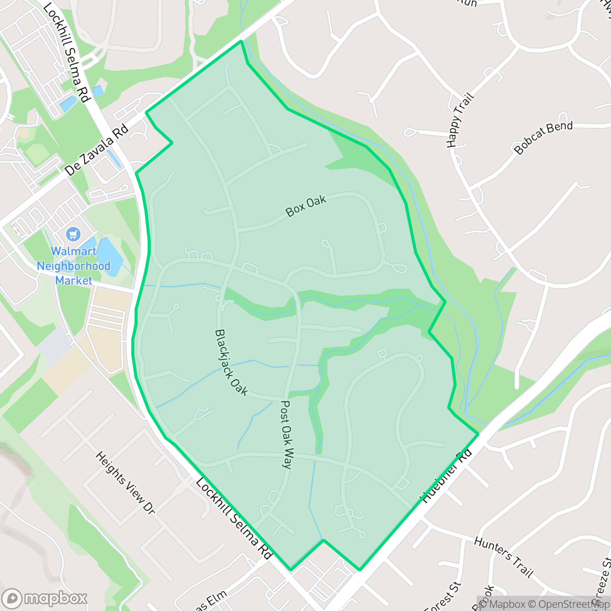Map showing the location of Shavano Creek, Shavano Park, TX