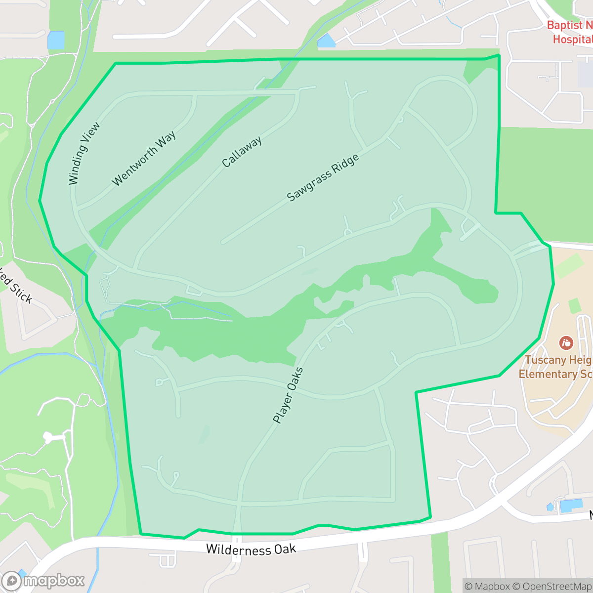 Map showing the location of Summerglen, Timberwood Park, TX