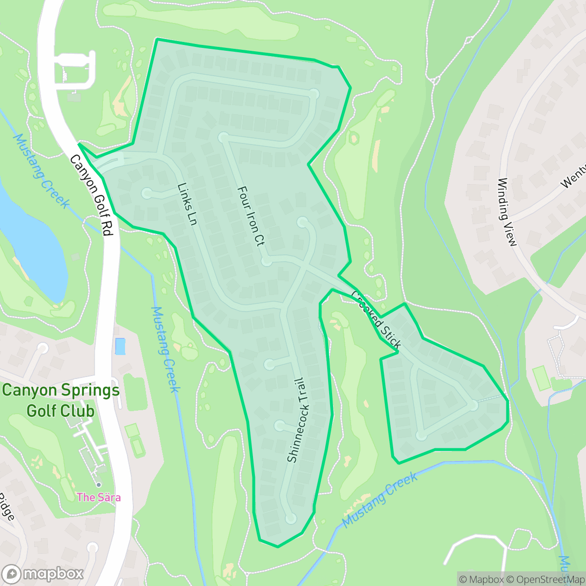 Map showing the location of The Links, Timberwood Park, TX